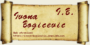 Ivona Bogičević vizit kartica